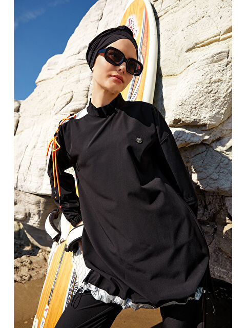 Remsa Mayo Spor Elastan Tam Kapalı Tesettür Mayo Kimber 1202 Siyah - S000365999-19351