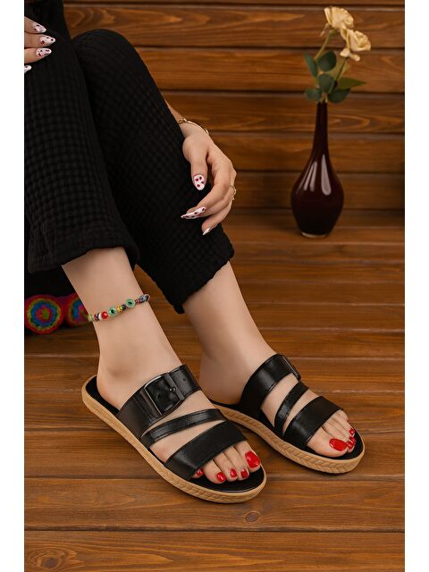 MODAFRATO HELENA Kadın Terlik Dış Mekan ve Ev Terliği - S000487010-19351