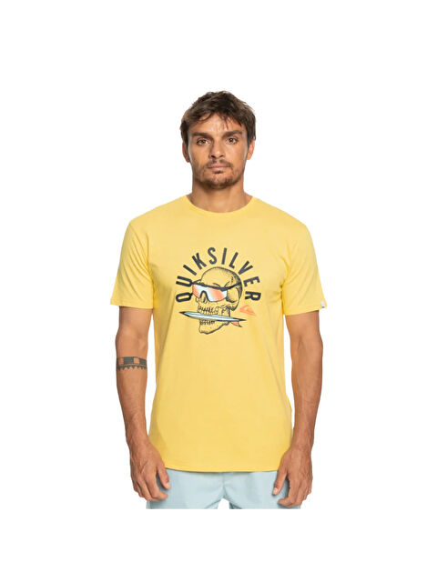 Quiksilver Qsrockinskull Erkek Sarı Tişört - S000489017-20072