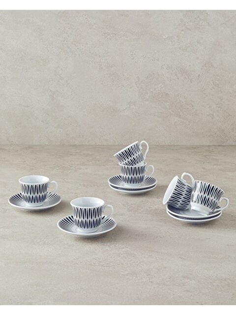 English Home Dolly Porselen Kahve Fincan Takımı 12 Parça 6 Kişilik Siyah - S000335720-19351