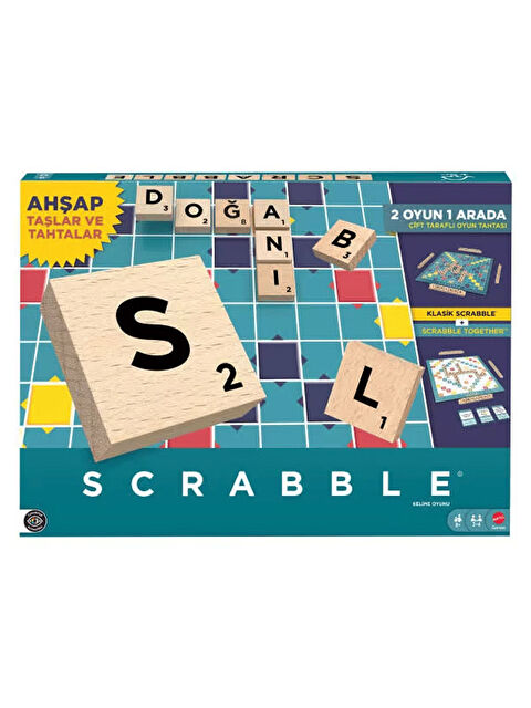 Scrabble Orijinal Ahşap İkisi Bir Arada Türkçe JLJ64