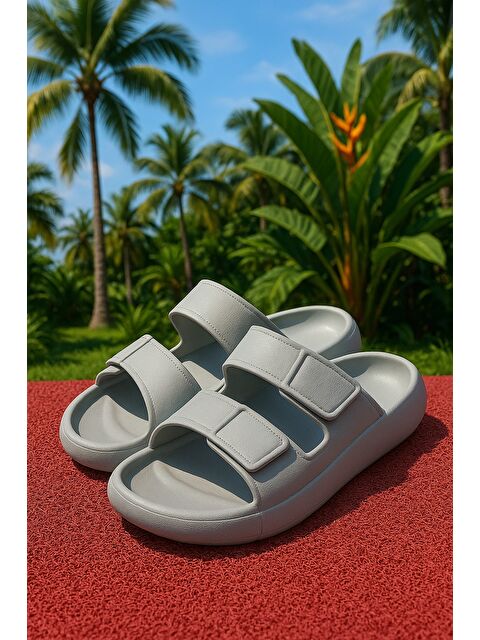 MODAFRATO MERCAN Unisex Cırtlı Terlik Deniz Plaj Havuz Terliği Yumuşak Rahat Taban - S000487011-20600