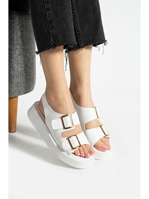 MODAFRATO ADEL Dolgu Taban Kadın Sandalet Hafif Yazlık Ayakkabı Rahat Taban - S000487014-20063