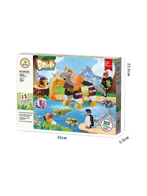 Kızılkaya Bricks Lego Hayvanlar 12 Li Set 295 Parça (SM206C) GKO - S000407599-23173