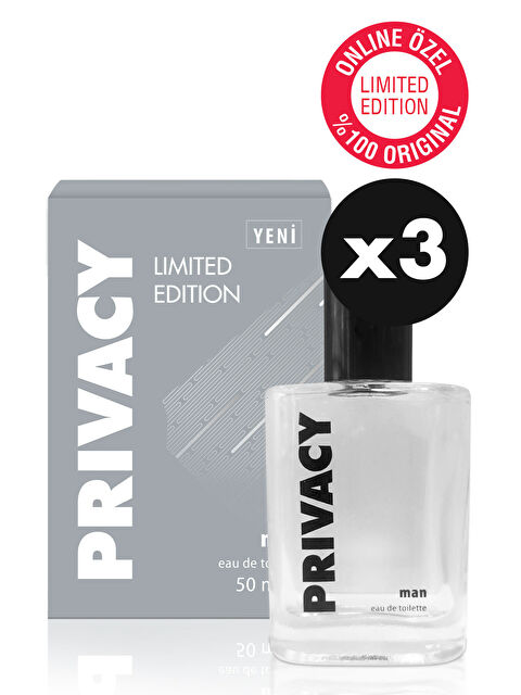 Privacy Men Limited Edition Edt Parfüm 3x50 ml - S000281430-20063