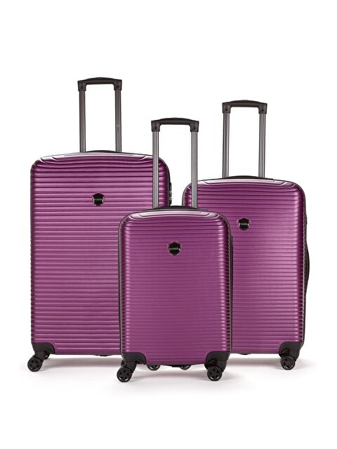 FOSSİL ABS Unisex Büyük, Orta, Kabin Boy 3'lü Valiz Seti FSL125 - S000389324-20036