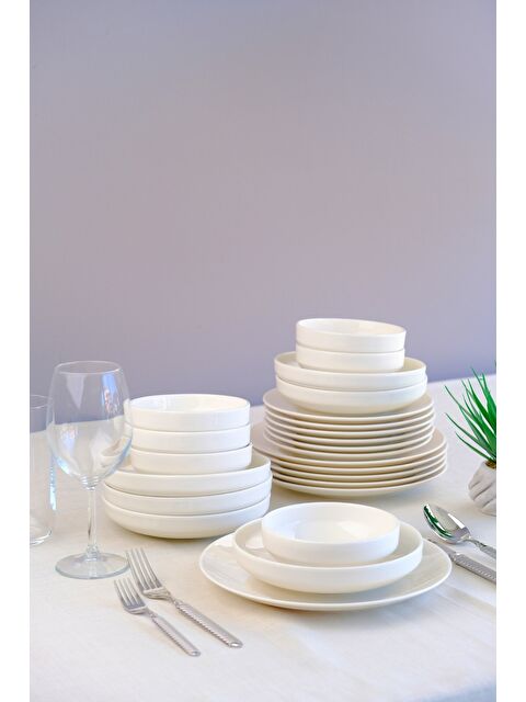 TABAK EVİ Sofia Porselen Yemek Takımı 24 Parça 6 Kişilik - S000381345-20063