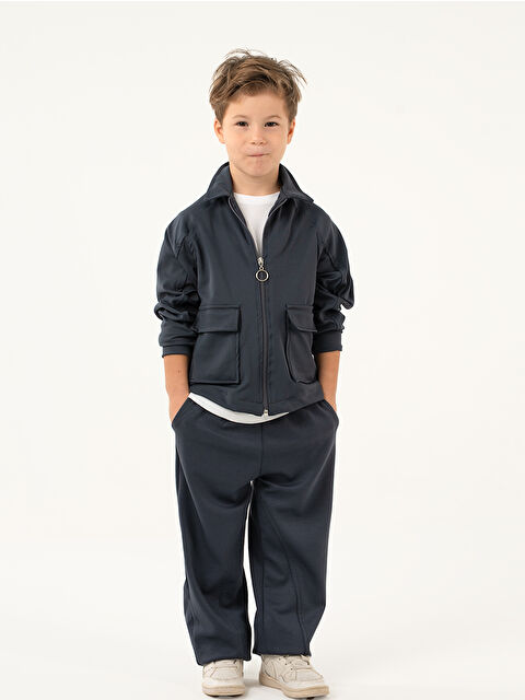 Catz Kids Erkek Çocuk Pocket Antrasit Yumuşak Modal Eşofman Takım - S000456662-29666