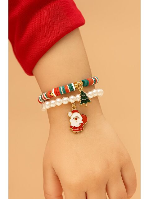 New Obsessions Yılbaşı Hediyelik İnci ve Fimo Boncuklu Çocuk Bileklik Seti - S000471182-23173