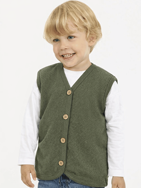 Luggi Baby V Yaka Erkek Bebek Yelek - S000274179-18547