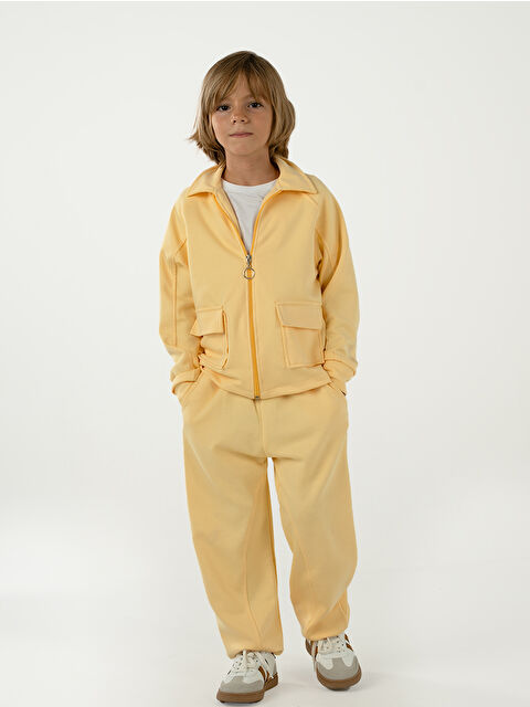 Catz Kids Erkek Çocuk Pocket Sarı Yumuşak Modal Eşofman Takım - S000456662-20065