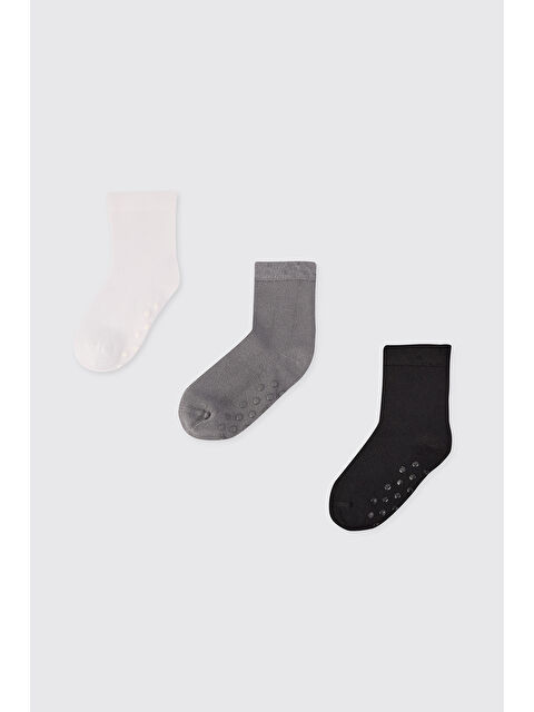 Panço Unisex Bebek 3'lü Soket Çorap Seti - S000525877-23173