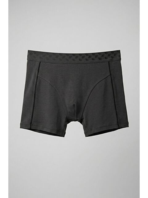 Abluka Online Erkek Pamuklu Modal Lastikli Boxer Füme