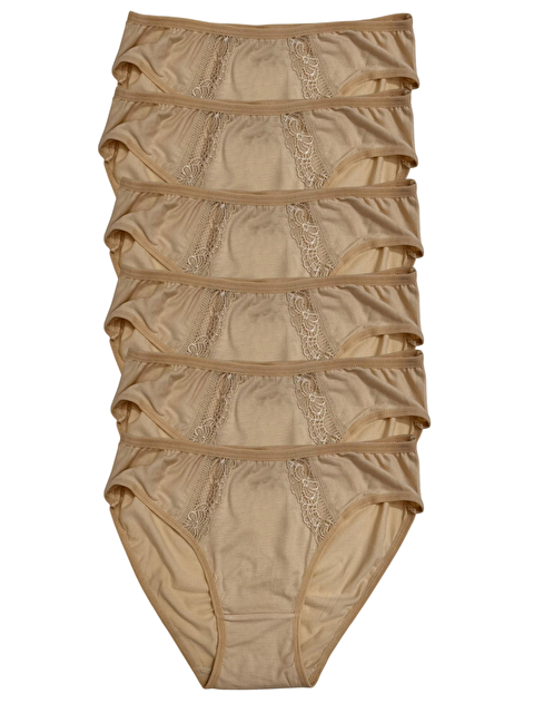 Tolin Kadın 6 lı Pamuklu Modal Dantelli Külot Seti 2174 - S000420188-26407