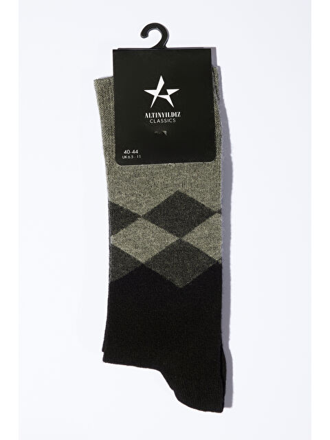 Altınyıldız Classics Erkek Siyah-Gri Tekli Bambulu Soket Çorap - S000413196-37430