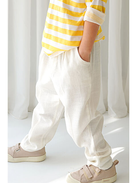 Catz Kids Carrot Pantolon Ekru Keten - S000117945-19965