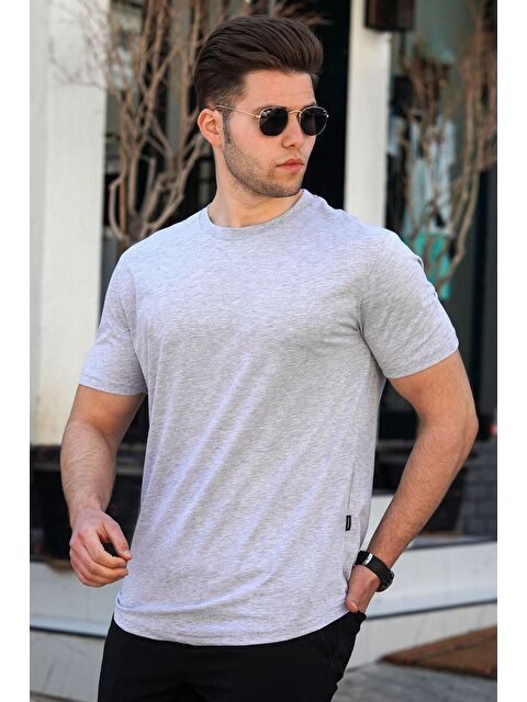 Madmext Gri Erkek %100 Pamuk Tişört 4951 - S000014638-20600