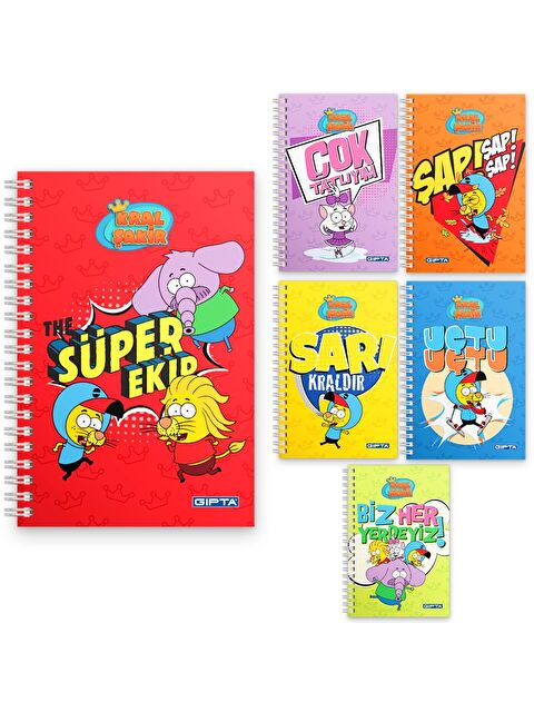 Gıpta Kral Şakir Karton Kapak Spiralli Not Defteri A6 48 Yaprak Çizgili (6014) - S000365459-23173