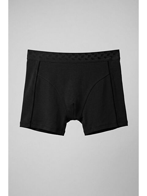 Abluka Online Erkek Pamuklu Modal Lastikli Boxer Siyah