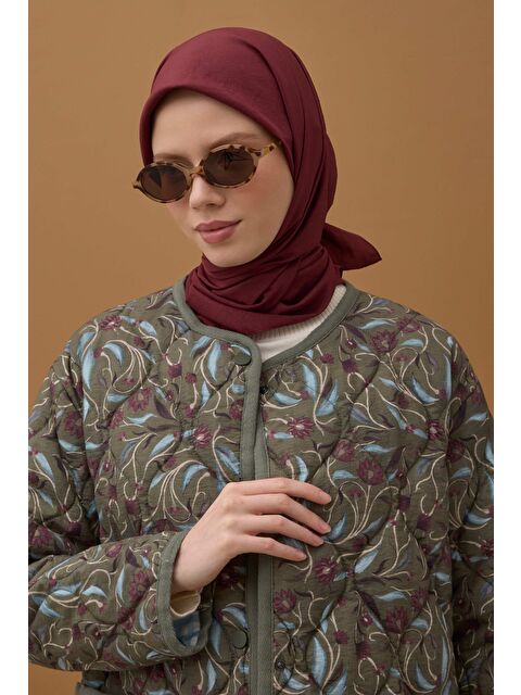 HE-QA Soft Kraş Eşarp Bordo - S000422638-19951