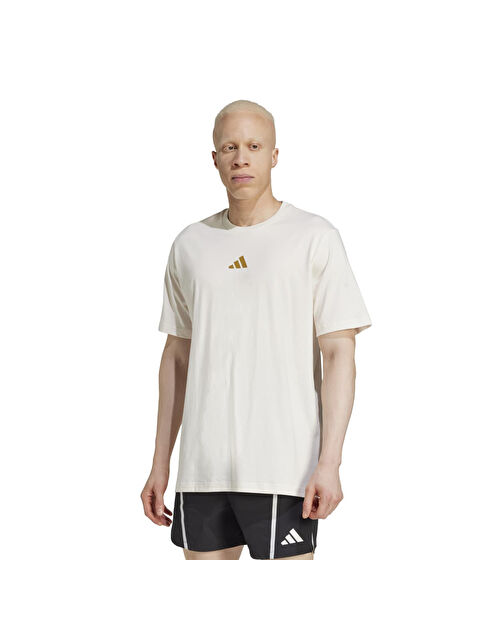 Adidas Training Yoga Body Mind Stretch Graphic Erkek Beyaz Tişört - S000504574-20063