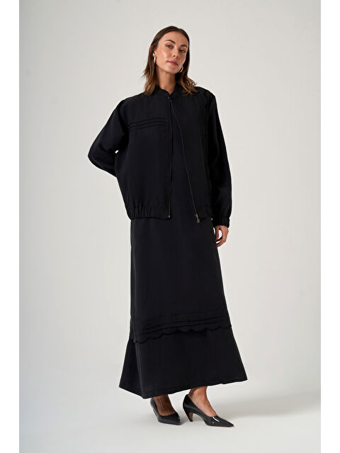 Nuss İç Elbise Ceket İkili Takım 1047 Siyah