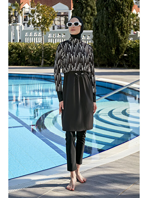 Remsa Mayo Paraşüt Spor Elastan Tam Kapalı Tesettür Mayo R109 Elvan - S000275281-19351