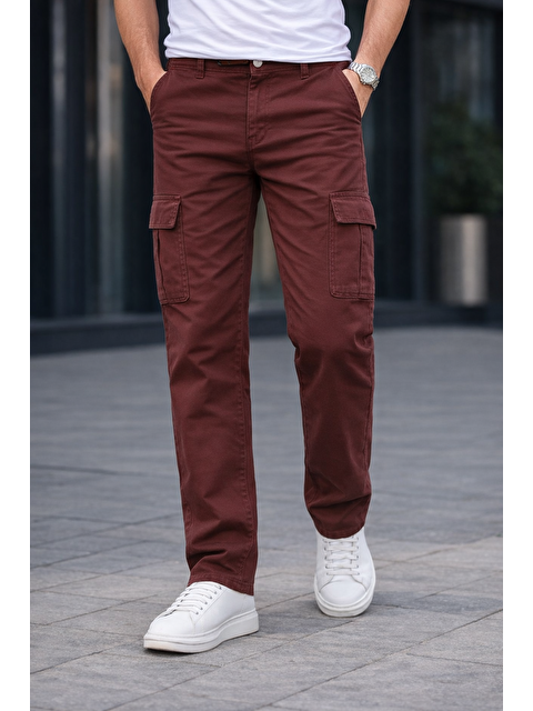 Comstar Erkek Trend Bol Paça Günlük Kargo Kiremit Baggy Pantolon