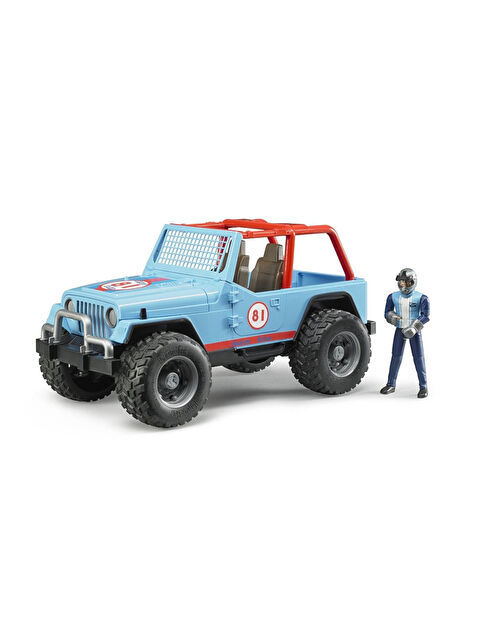 Bruder Oyuncak Jeep Cross Safari Aracı KasklıPilotu Mavi BR02541 - S000304690-10231