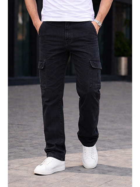 Comstar Erkek Trend Bol Paça Günlük Kargo Füme Baggy Pantolon