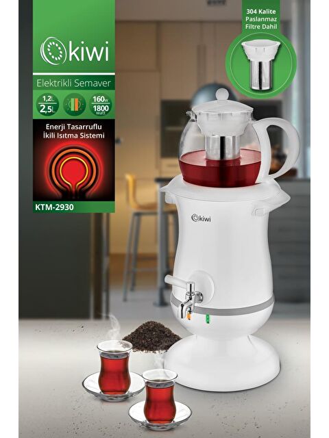 Kiwi Elektrikli Semaver Çay Makinesi Ktm-2930 2,5 Lt Kapasite - S000457537-20063