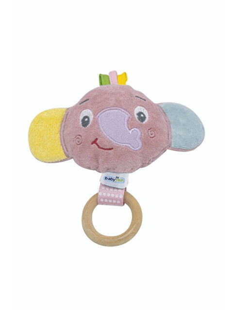 Babyjem Ahşap Halkalı Sevimli Fil Dişlik Gül Kurusu - S000501474-23173