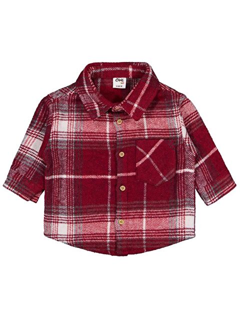 Civil Baby Oduncu 6-18 Ay Gömlek - Bordo 9-12 Ay - S000483320-19951