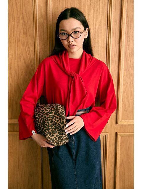 Ceylan Otantik Kırmızı Fularlı Body - S000495973-20045