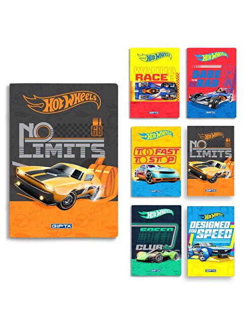 Gıpta Hot Wheels Karton Kapak Dikişli Not Defteri A6 48 Yaprak Çizgili (5443) - S000365473-23173