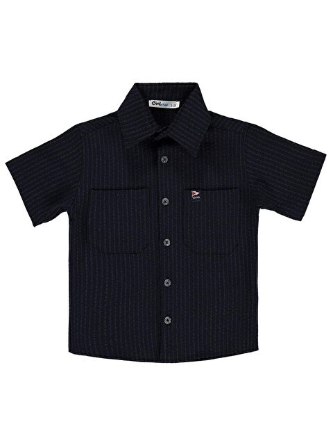 Civil Boys Dokulu 2-5 Yaş Gömlek - Lacivert