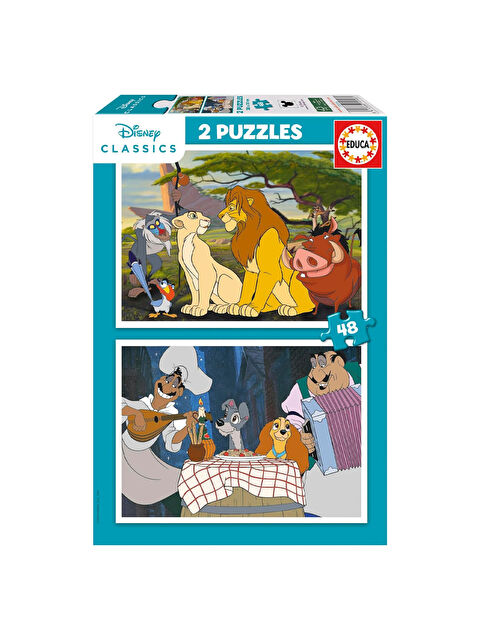 Educa Çocuk Puzzle 2x48 Parça Disney Hayvanları 19996