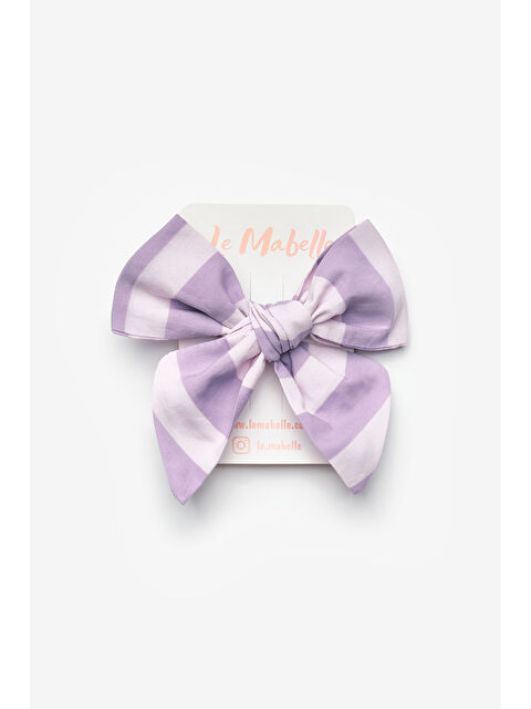 Le Mabelle Lila  Çizgi Desenli Kız Çocuk Klips Toka - S000513670-17878
