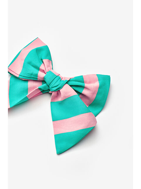 Le Mabelle Mint Çizgi Desenli Kız Çocuk Klips Toka - S000513670-1180