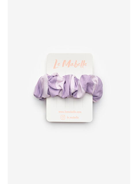 Le Mabelle Lila Çizgi Desenli Kız Çocuk Lastik Toka - S000513671-17878