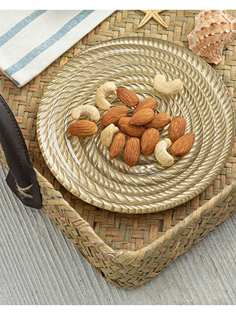 English Home Rope Cam Tatlı Tabağı Gold - S000486809-20076