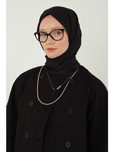 HE-QA Soft Kraş Şal Siyah - S000396872-19351