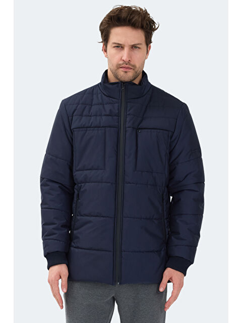 SLAZENGER BALDWING Erkek Dik Yaka Fermuarlı Lacivert Mont & Kaban - S000515352-21164