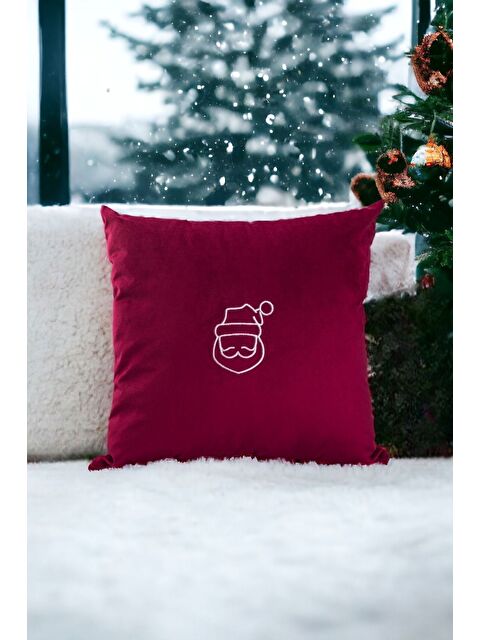 Asdiva Yılbaşı Kırlent Kılıfı Minimal Nakış Desenli 43x43 cm - S000346989-19952
