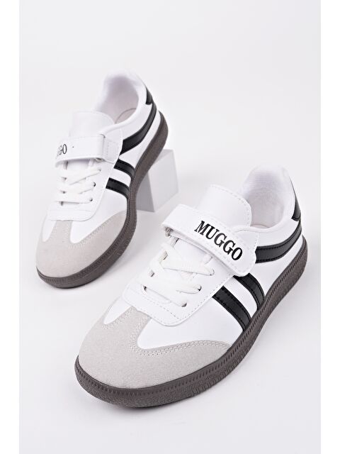 Muggo DUDLEY Günlük Ortopedik Bağcıklı Ve Cırtlı Çocuk Sneaker Spor Ayakkabı - S000363916-37246