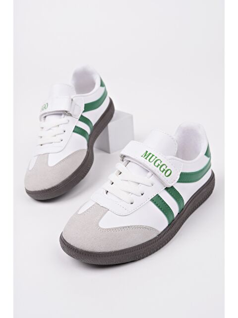 Muggo DUDLEY Günlük Ortopedik Bağcıklı Ve Cırtlı Çocuk Sneaker Spor Ayakkabı - S000363916-18194