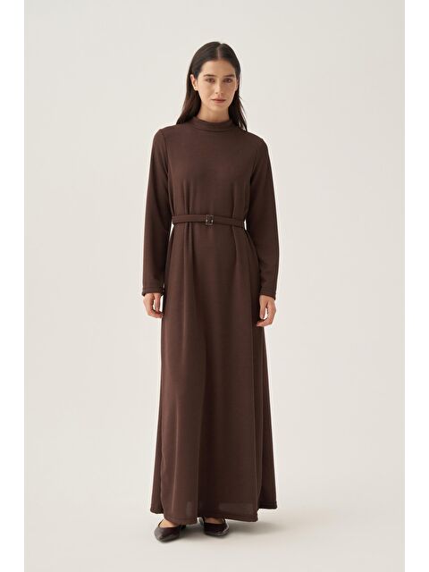 ALLDAY Kahve-Kemer Tokalı Elbise - S000500745-19413