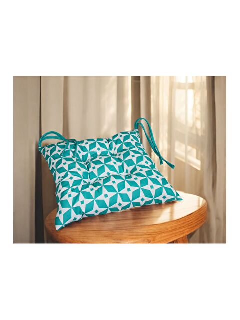 Asdiva Dijital Baskı Pofidik Sandalye Minderi Özel Dikişli Bağcıklı 40x40 Cm - S000346993-20055
