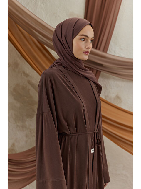 QEF Soft Line Pamuk Şal Kızıl Kahve - S000513676-19957