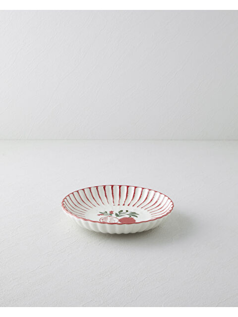 English Home Etna Seramik Çukur Tabak 21 cm Kırmızı - S000473155-20045